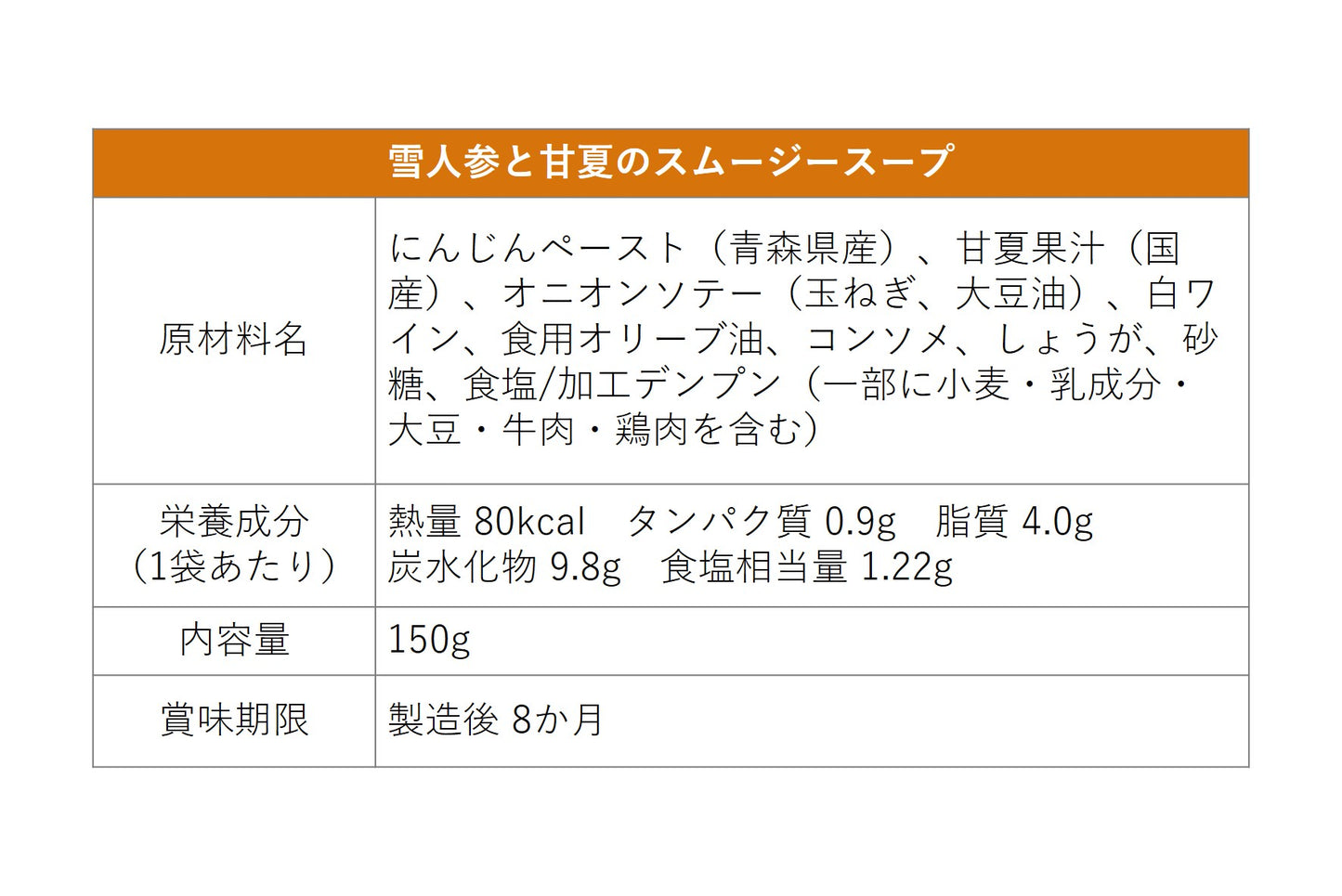 Nagaraハンディスープ 雪人参と甘夏のスムージースープ (ギフティ)